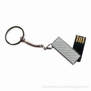 Mini Swivel USB with Keychain, Various Colors are Available